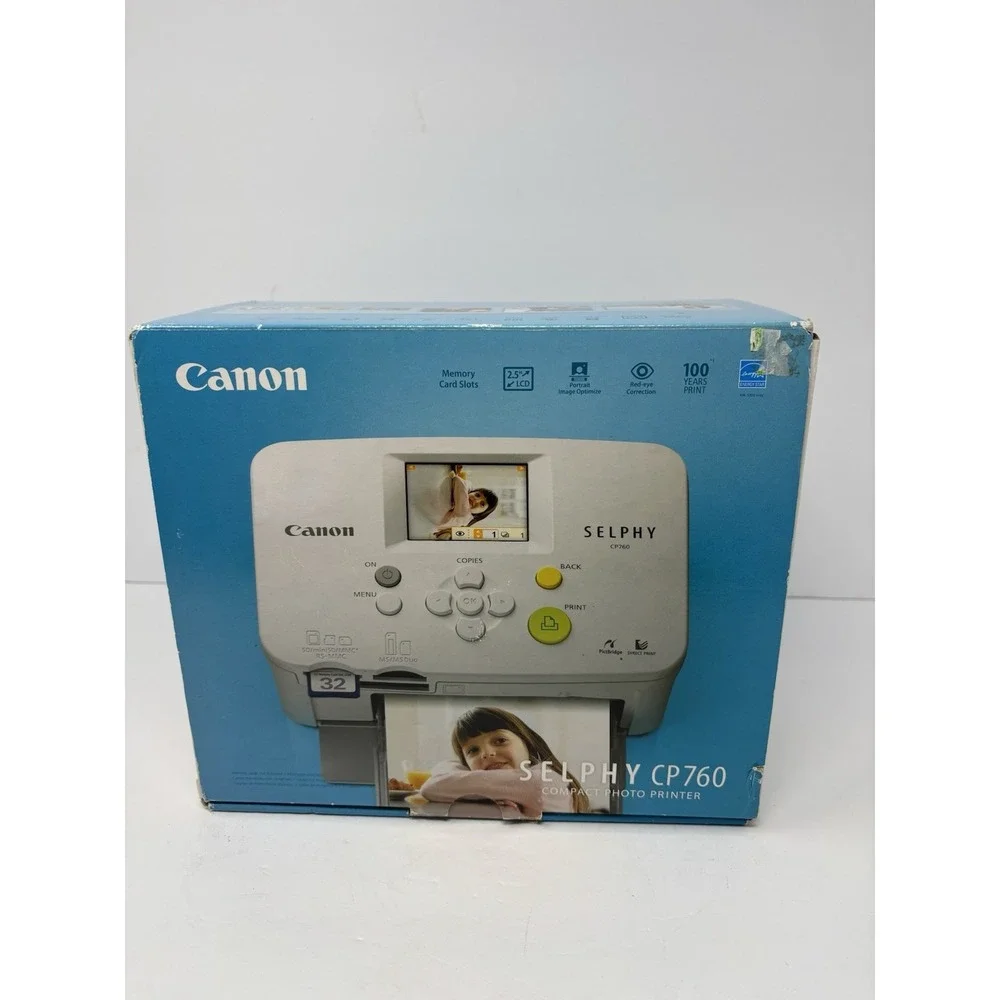 CANON SELPHY CP760 Compact Photo Printer Digital Thermal NEW in Opened Box Works